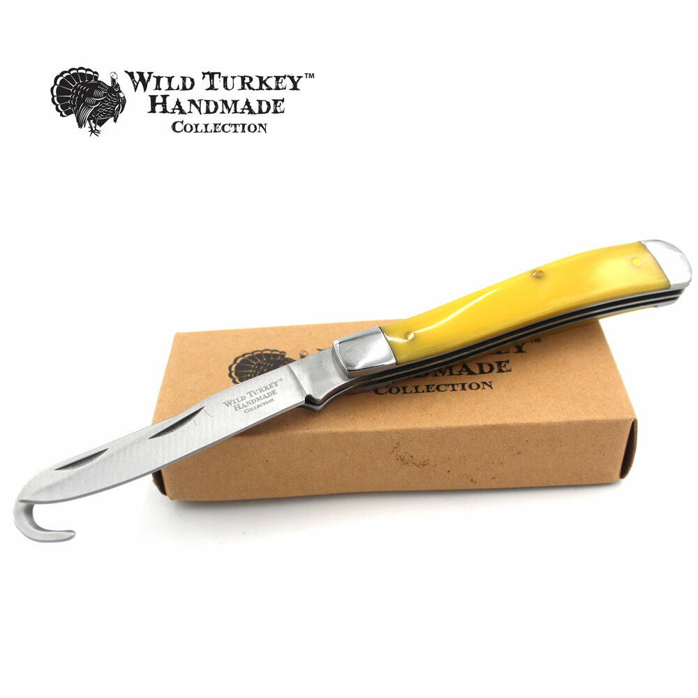 Wild Turkey Handmade Gentleman's Gut/Hook Hoof Folding Pocket Collectors Knife Wild Turkey Handmade Gentleman's Gut/Hook Hoof Folding Pocket Collectors Knife