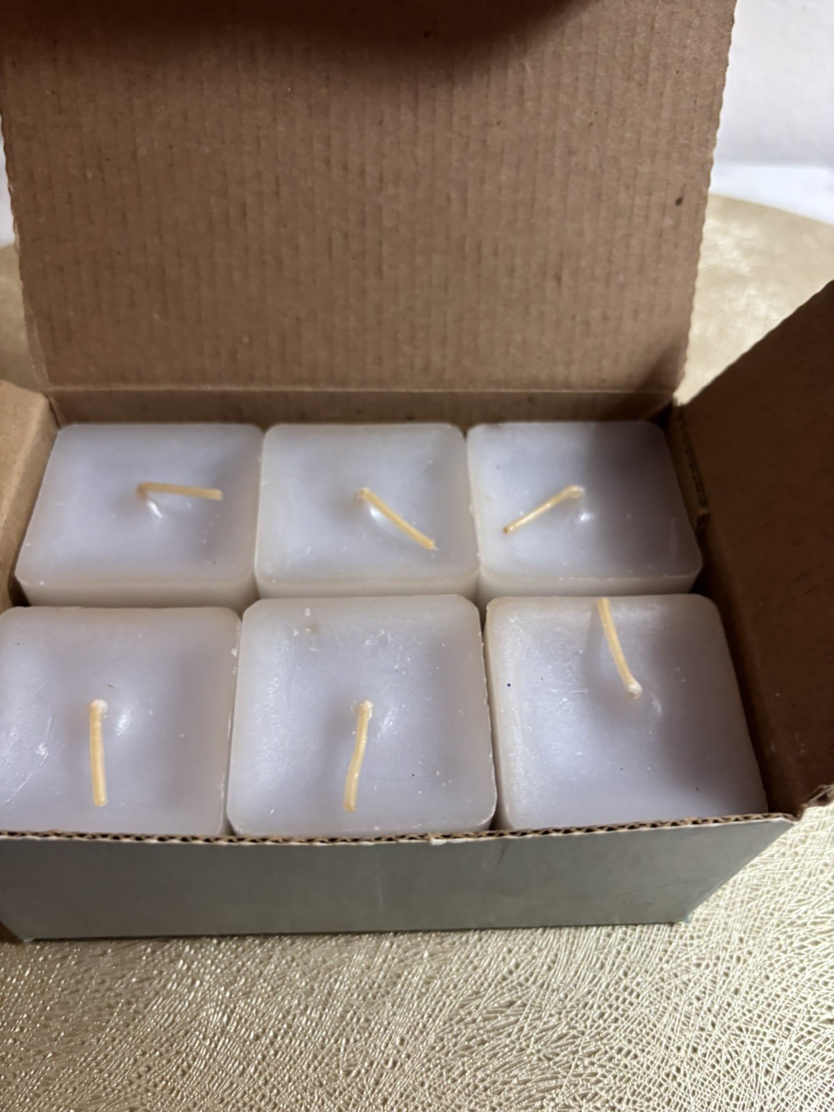 PartyLite HYDRANGEA Scent Plus Square Votive Candles K02061 Floral Retired Rare