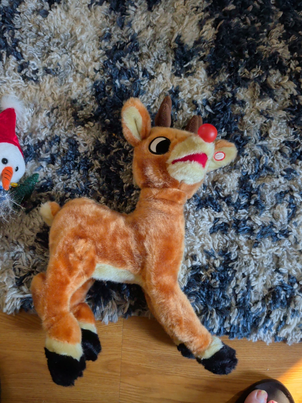Rare Vintage 1992 Gemmy Animated Rudolph The Red Nose Reindeer Talking Singing