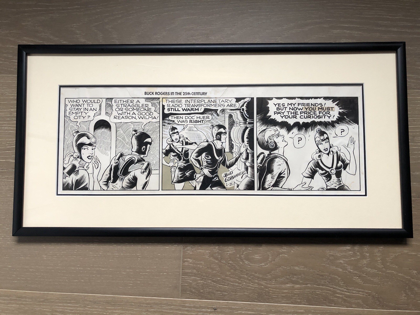 Buck Rogers In The 25th Century Original Comic Strip Art Bud Gordinier Wilma1980