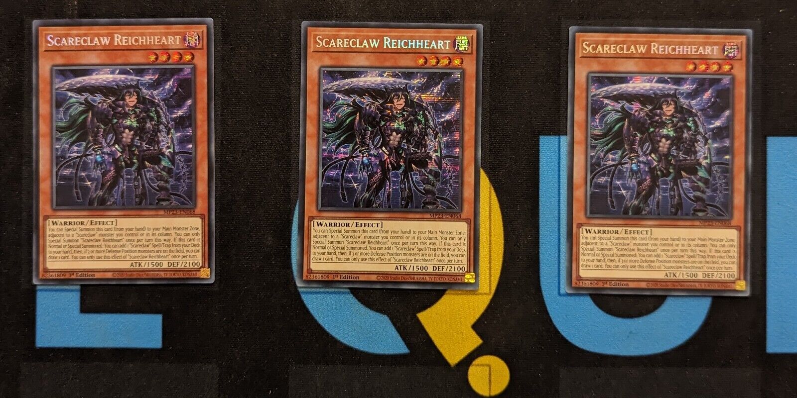 MP23-EN068 Scareclaw Reicheart x3 Prismatic Secret Rare 1st Edition YuGiOh Cards