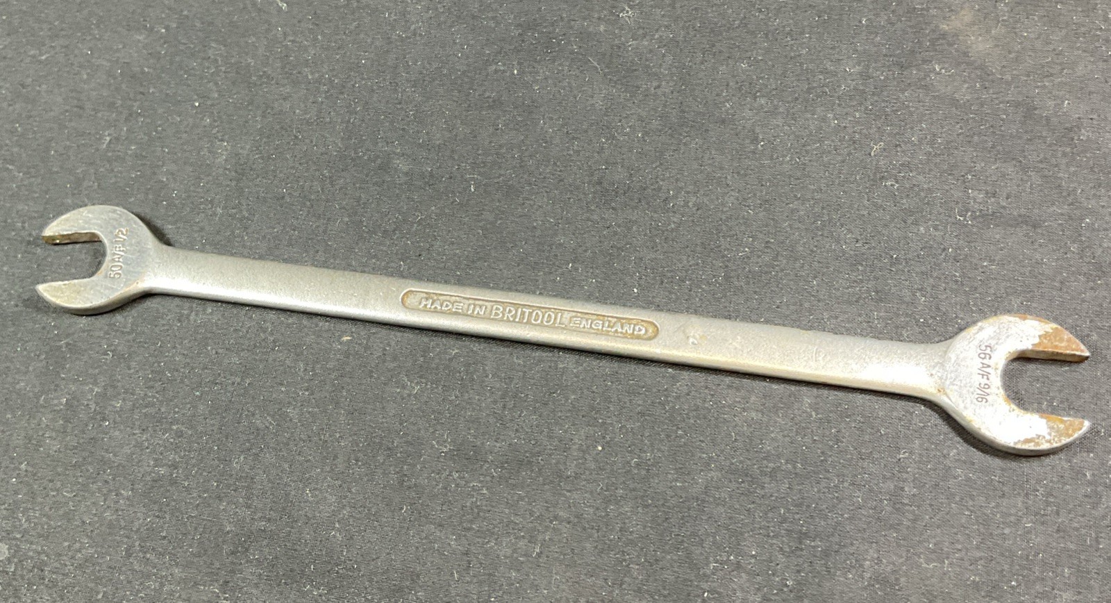 BRITOOL Open Tappet Spanner Wrench Vintage Tool 9/16 1/2 AF Auto 10J5056 Auto BRITOOL Open Tappet Spanner Wrench Vintage Tool 9/16 1/2 AF Auto 10J5056 Auto