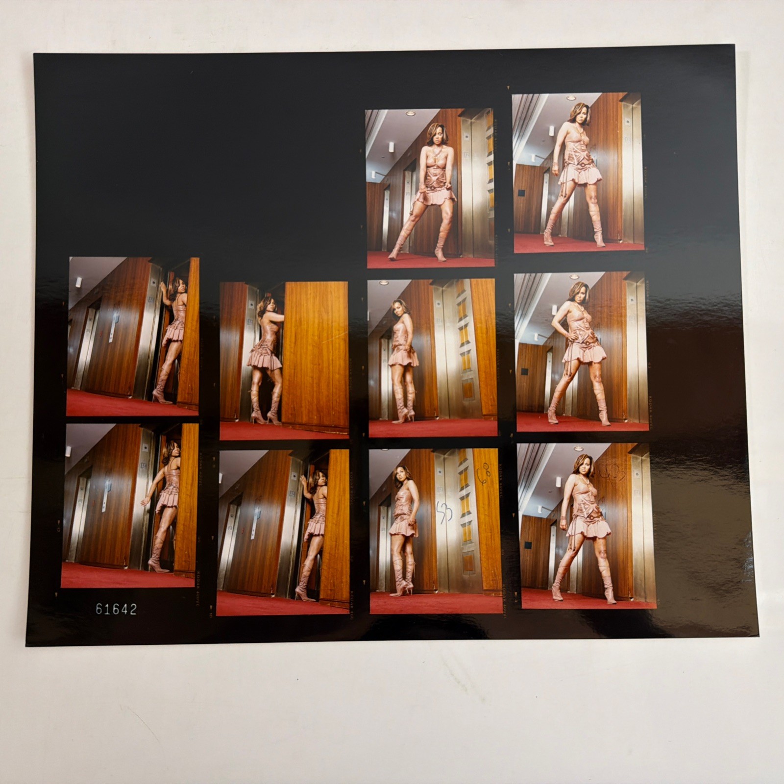 Famous Artist Garcelle Beauvais Photo Contact Sheet Original 12x10 Kodak