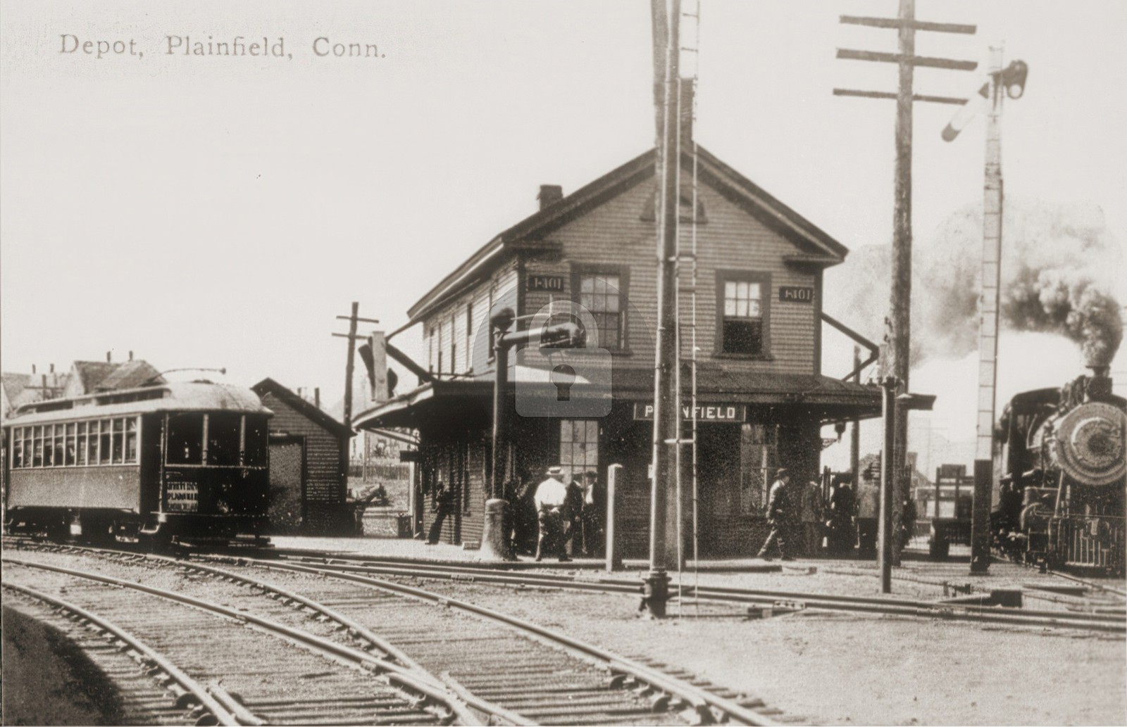 Depot, Plainfield CT Vintage Reproduction Postcard