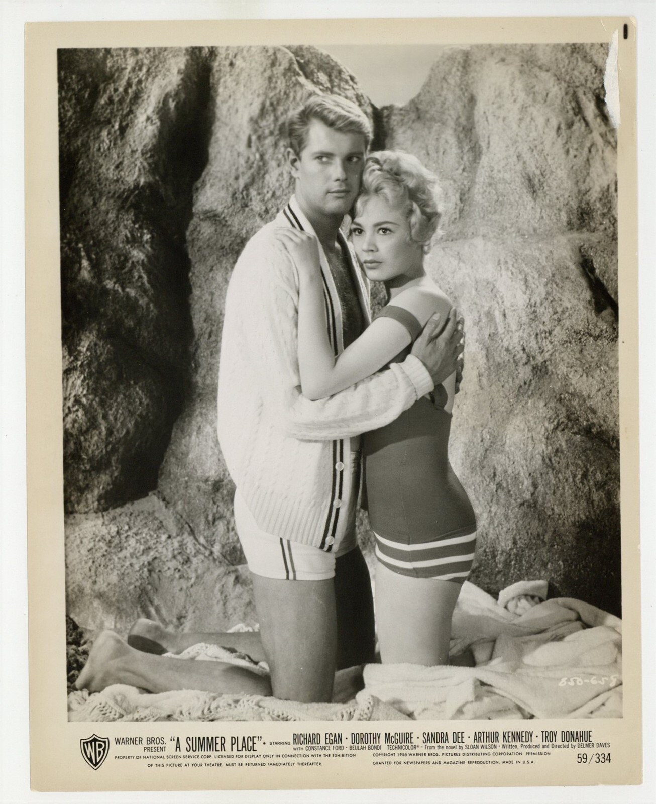Sandra Dee & Troy Donahue Embracing 1959\