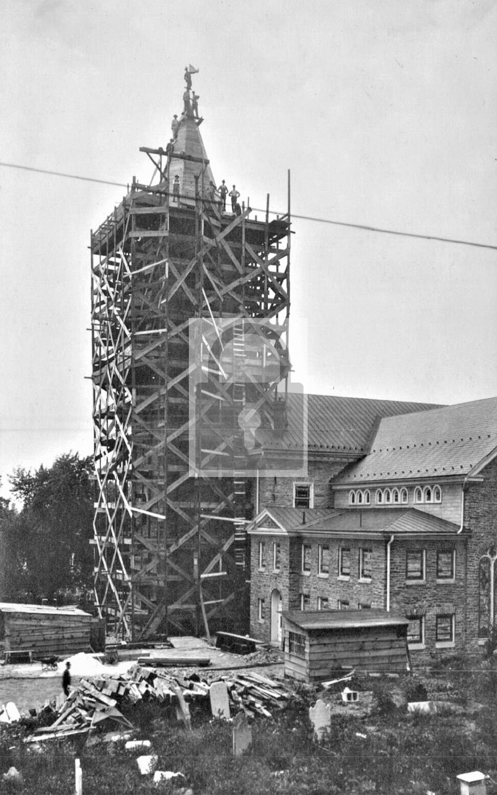 Church Steeple Construction Myerstown Pennsylvania PA - Reprint Church Steeple Construction Myerstown Pennsylvania PA - Reprint