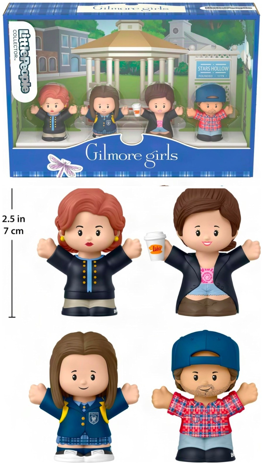 Fisher Price Little People Collector Gilmore Girls Figure Set 4 Pack AMAZON EXC