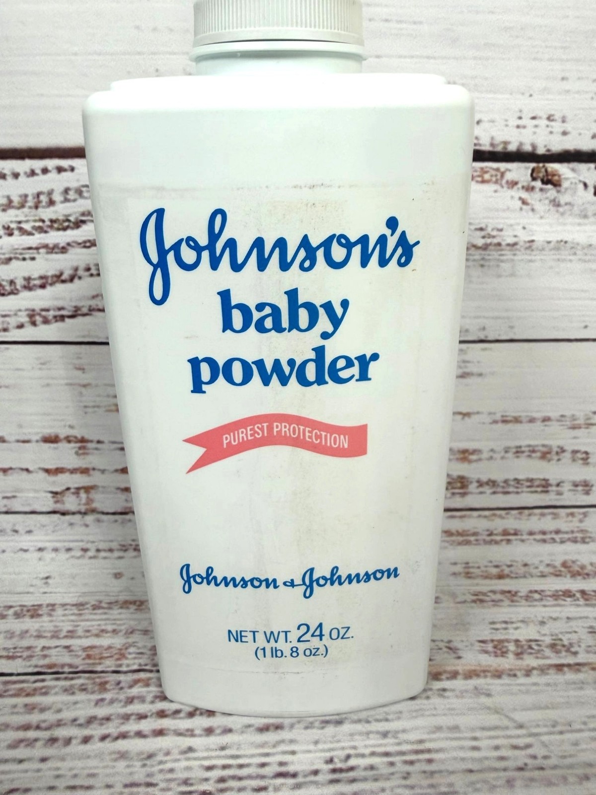 Vintage 80s Johnsons Baby Powder 24oz Talc New Sealed Prop Twist Lid Made in USA