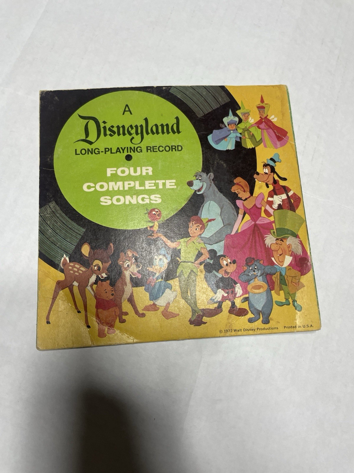 Vintage 1972 Walt Disney Productions 4 Complete Songs LP Vintage 1972 Walt Disney Productions 4 Complete Songs LP