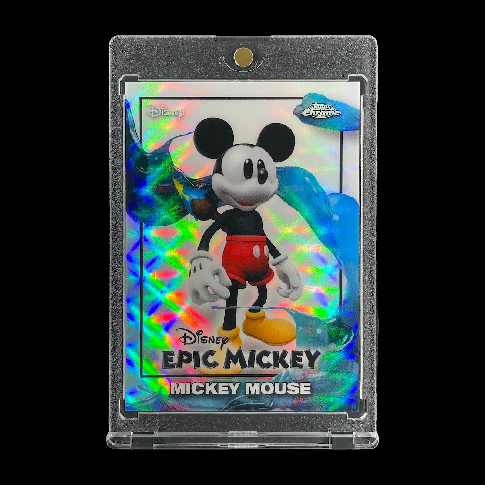 MICKEY MOUSE SILVER REFRACTOR HOLO CARD 2025 Topps Chrome Insert - Disney