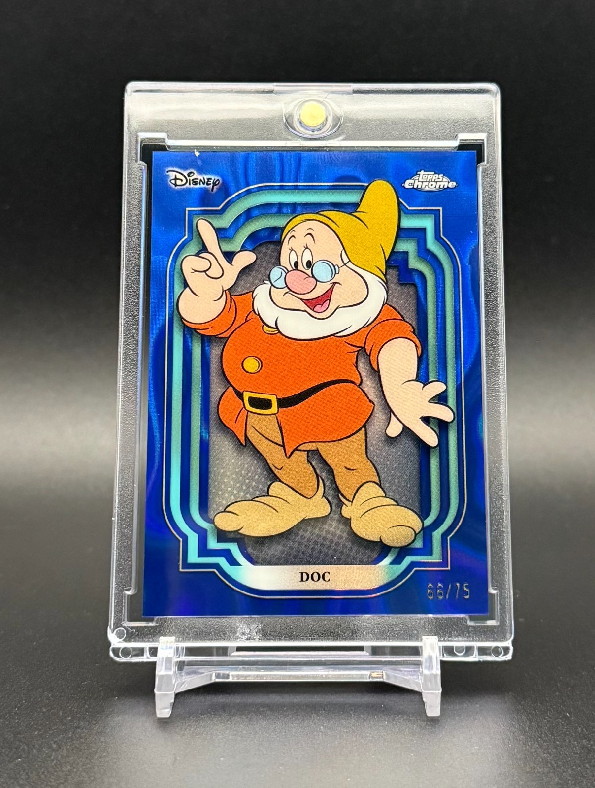 DOC - 2024 Topps Chrome Disney DARK & LIGHT BLUE LAVA REFRACTOR #d 66/75