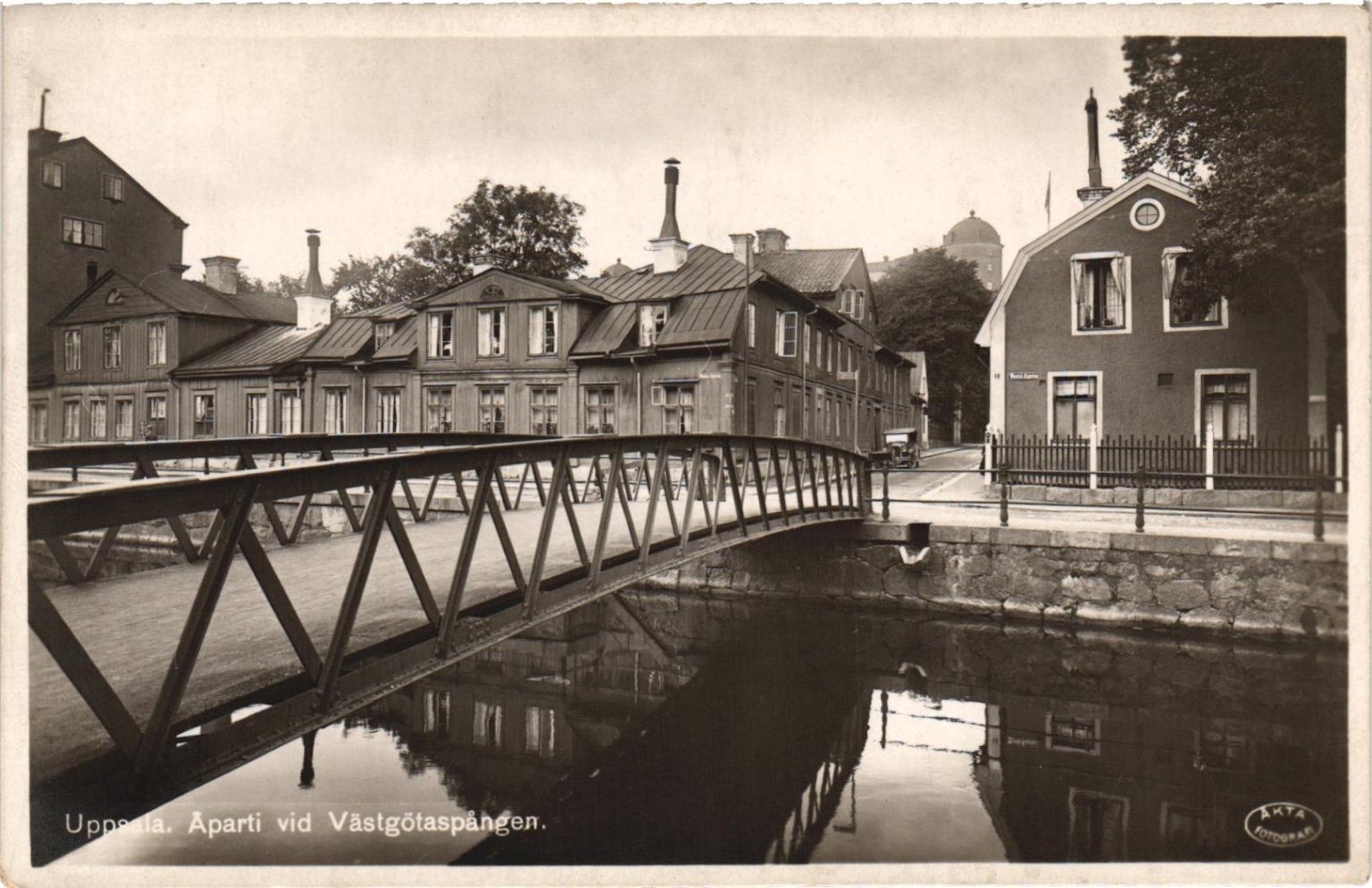 Uppsala Sweden Västgötaspången Bridge RPPC Real Photo Postcard c1920s Vintage Uppsala Sweden Västgötaspången Bridge RPPC Real Photo Postcard c1920s Vintage