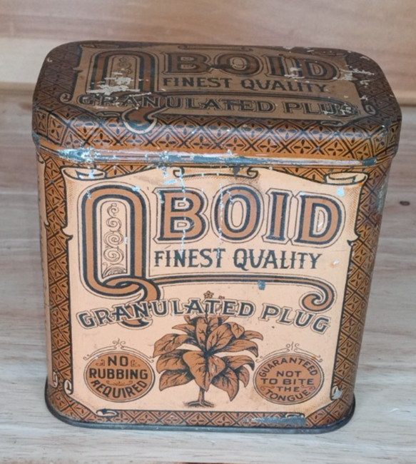 Vintage QBOID TOBACCO TIN RICHMOND VA VIRGINIA Vintage QBOID TOBACCO TIN RICHMOND VA VIRGINIA