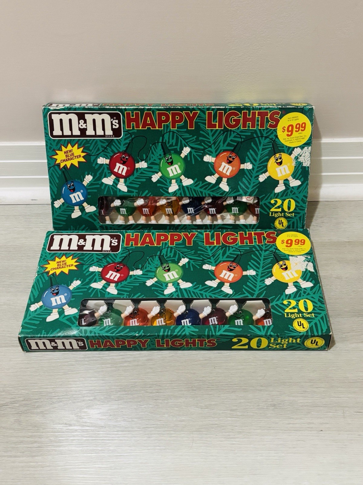Lot Of 2 Vintage Collectible M&M Happy Light String Set-20 Light Set New Unused Lot Of 2 Vintage Collectible M&M Happy Light String Set-20 Light Set New Unused