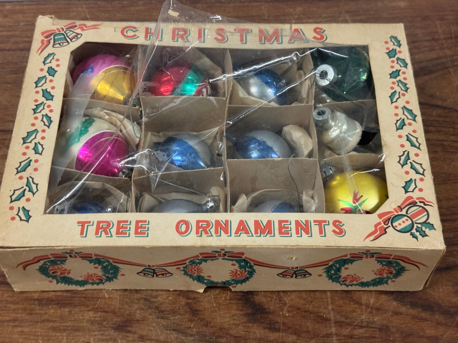 Vintage Set of 12  Assorted Christmas Ornaments