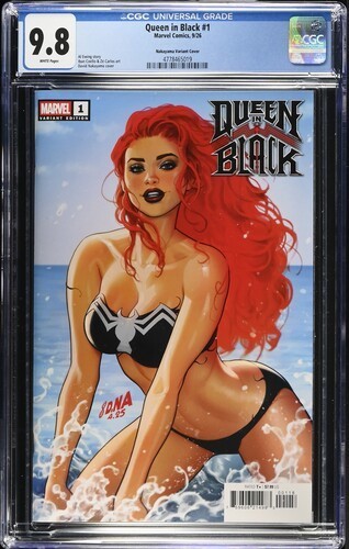 Queen In Black #1 CGC 9.8 NM David Nakayama Swimsuit Variant VENOM HTF New Slab 