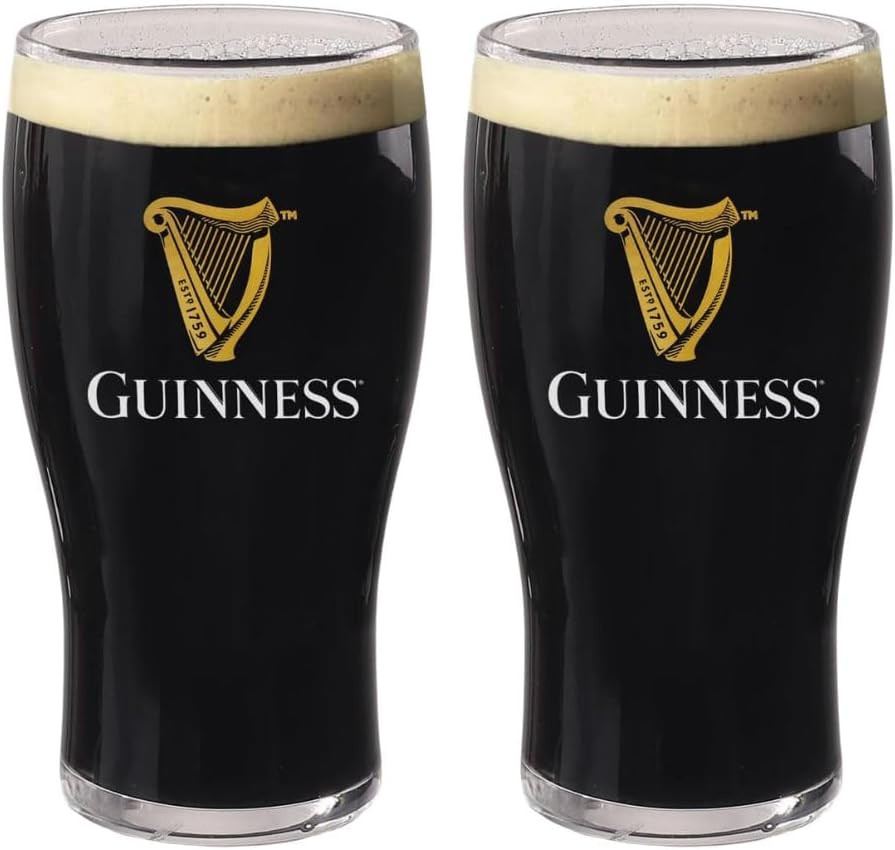 LORD\'S ROCKS Guinness Official 20Oz Pint Glasses – Set of 2, Branded Tulip Shape