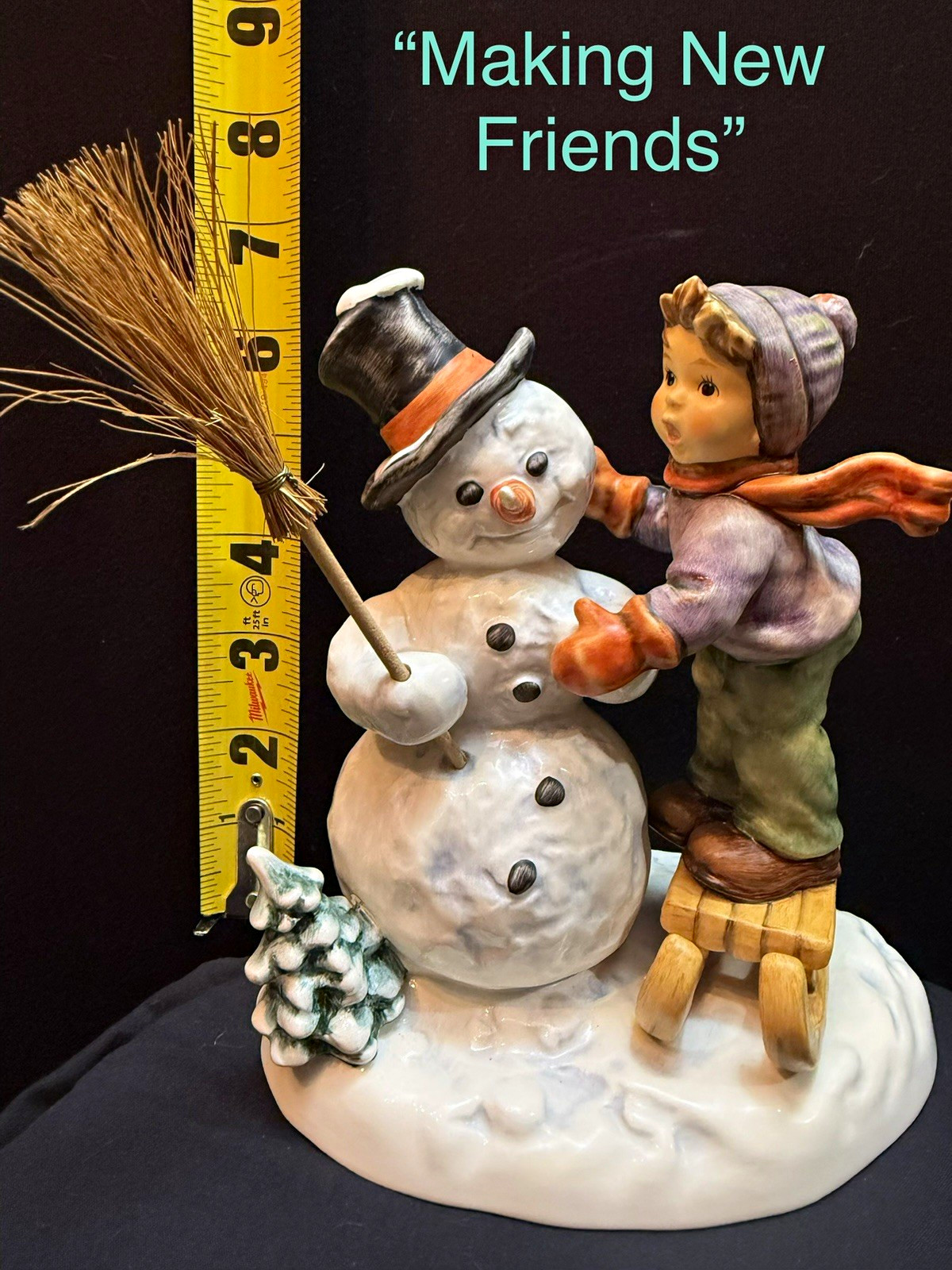 Hummel Goebel “Making New Friends” Porcelain Snowman Figurine First Issue TMK7