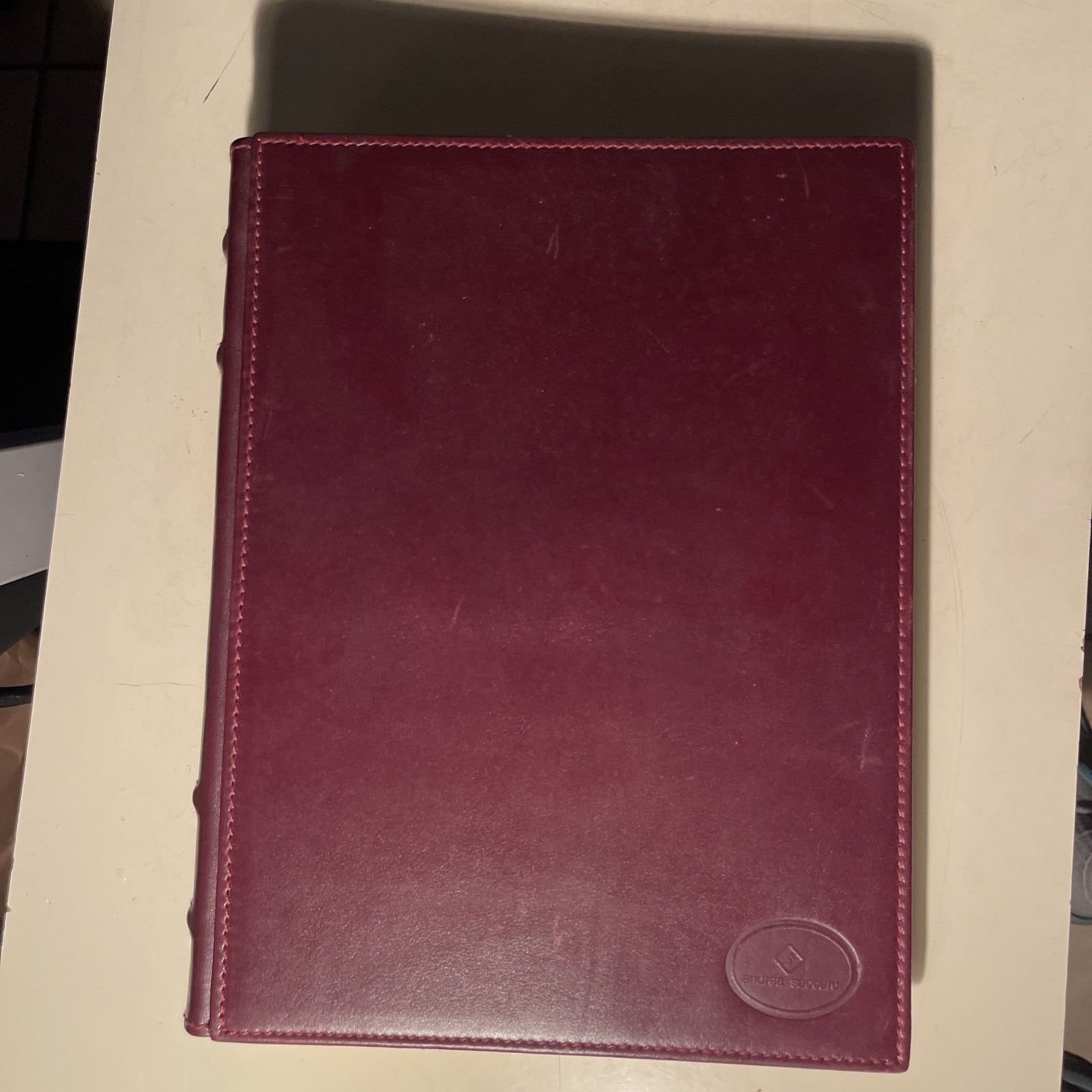 SCRAPBOOK Embossed BROWN Leather ARCHIVAL by Italian designer ANDREA SACCARDI SCRAPBOOK Embossed BROWN Leather ARCHIVAL by Italian designer ANDREA SACCARDI