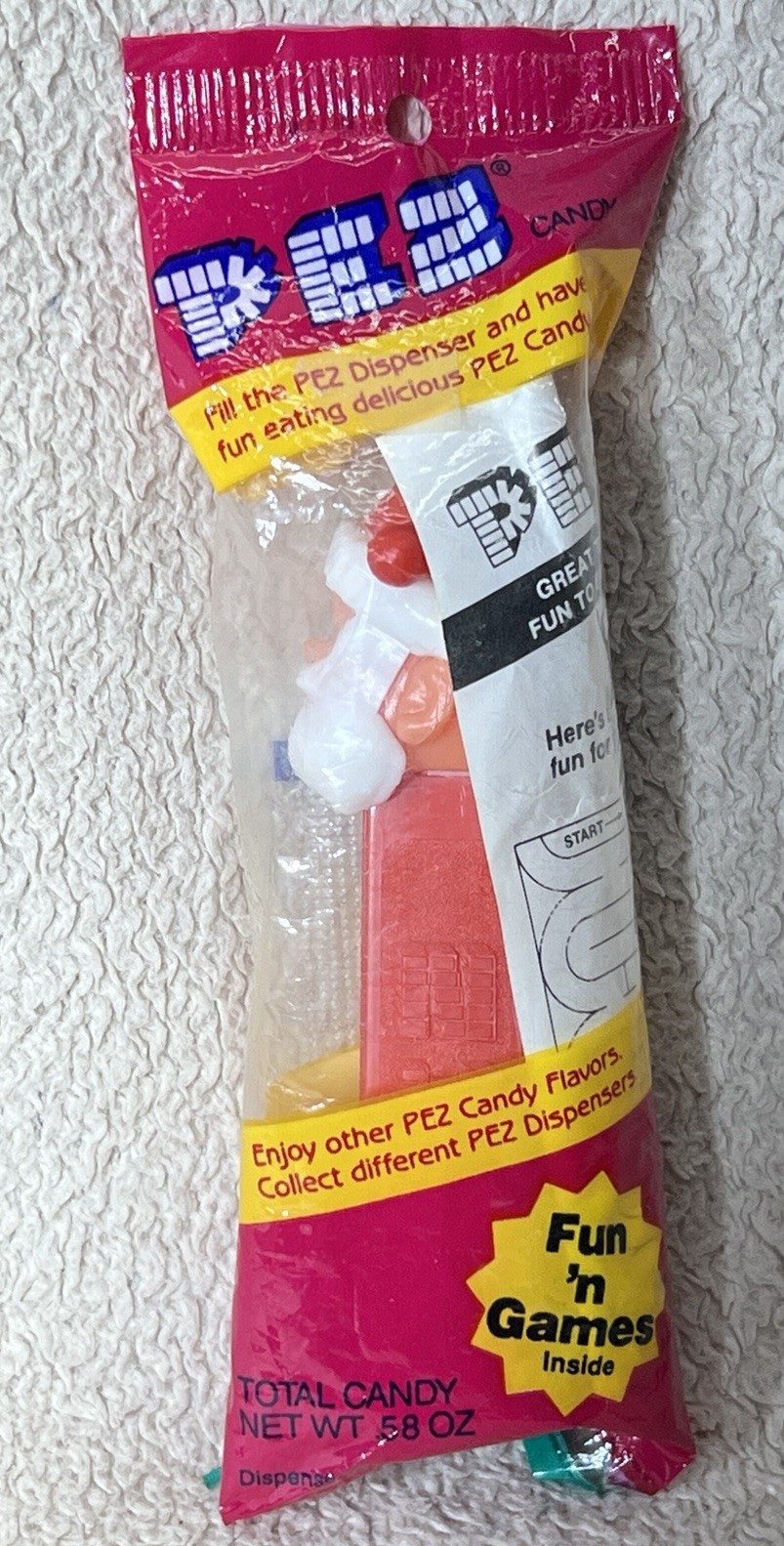 NOS - Vintage PEZ Santa - Eyes Closed P USA Holiday Christmas - Sealed Package