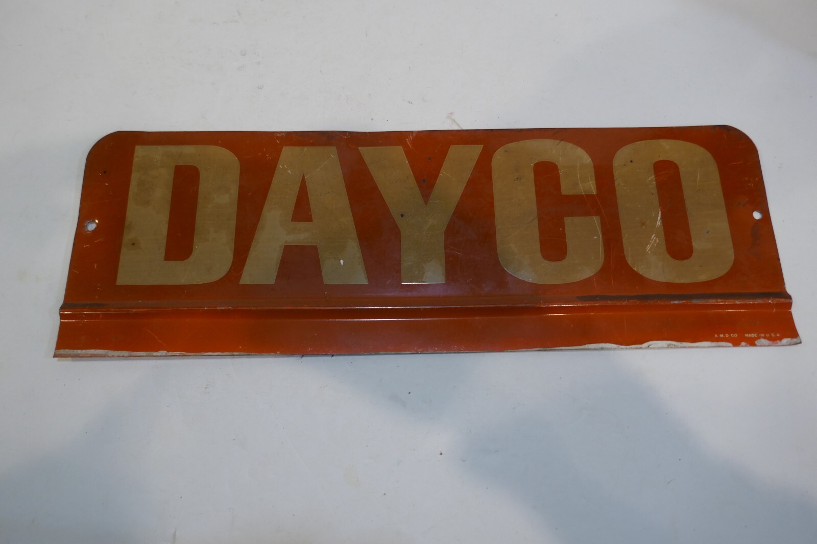 Dayco Fan Belts Tin STORE DISPLAY Sign Advertising CARRY A SPARE 14 X 5 gas oil