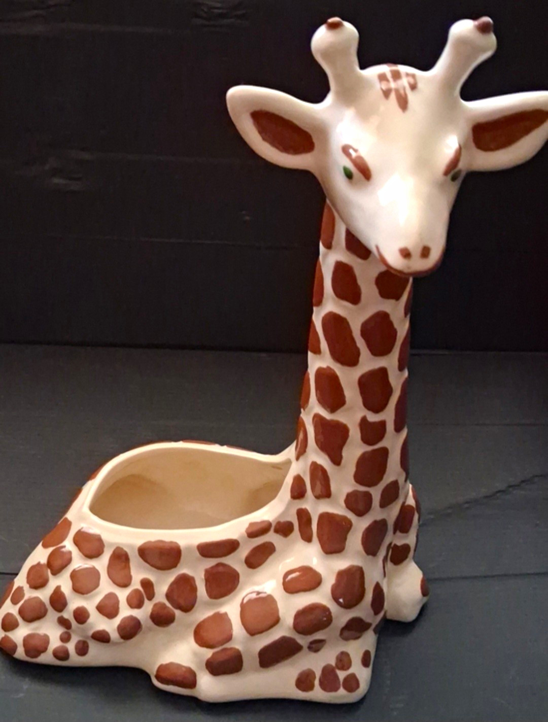 Vintage Hand Painted Ceramic Giraffe Planter Unique 1 Of A Kind MidCentury Decor Vintage Hand Painted Ceramic Giraffe Planter Unique 1 Of A Kind MidCentury Decor