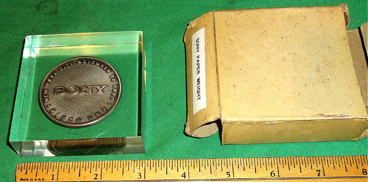 Vtg. SONY Paperweight Vtg. SONY Paperweight