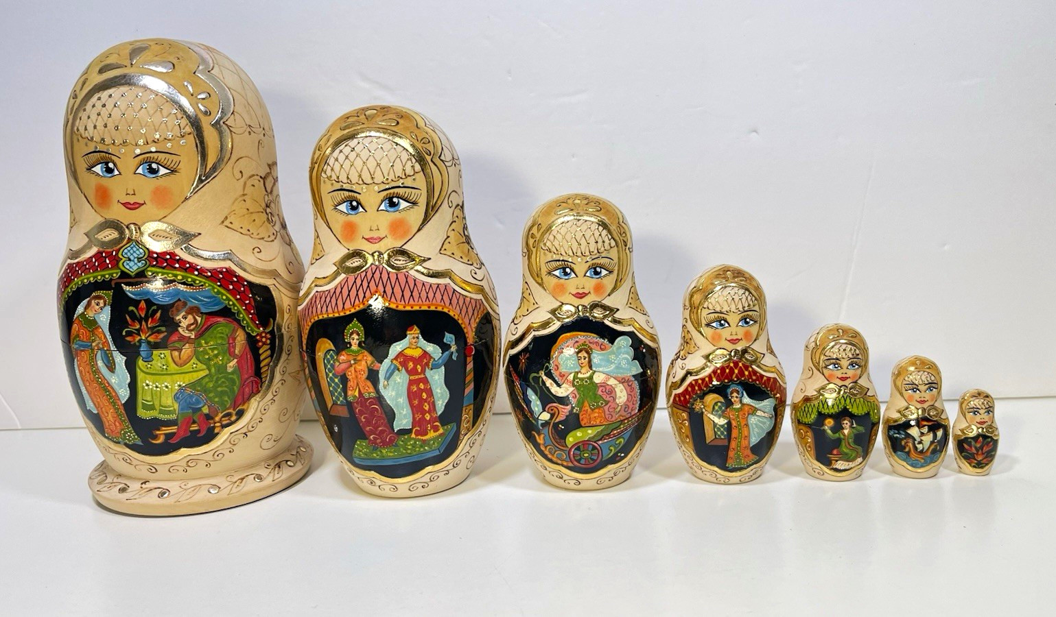 UNIQUE Gorgeous Russian Matryoshka SERGIEV POSAD Nesting Dolls 7 UNIQUE Gorgeous Russian Matryoshka SERGIEV POSAD Nesting Dolls 7