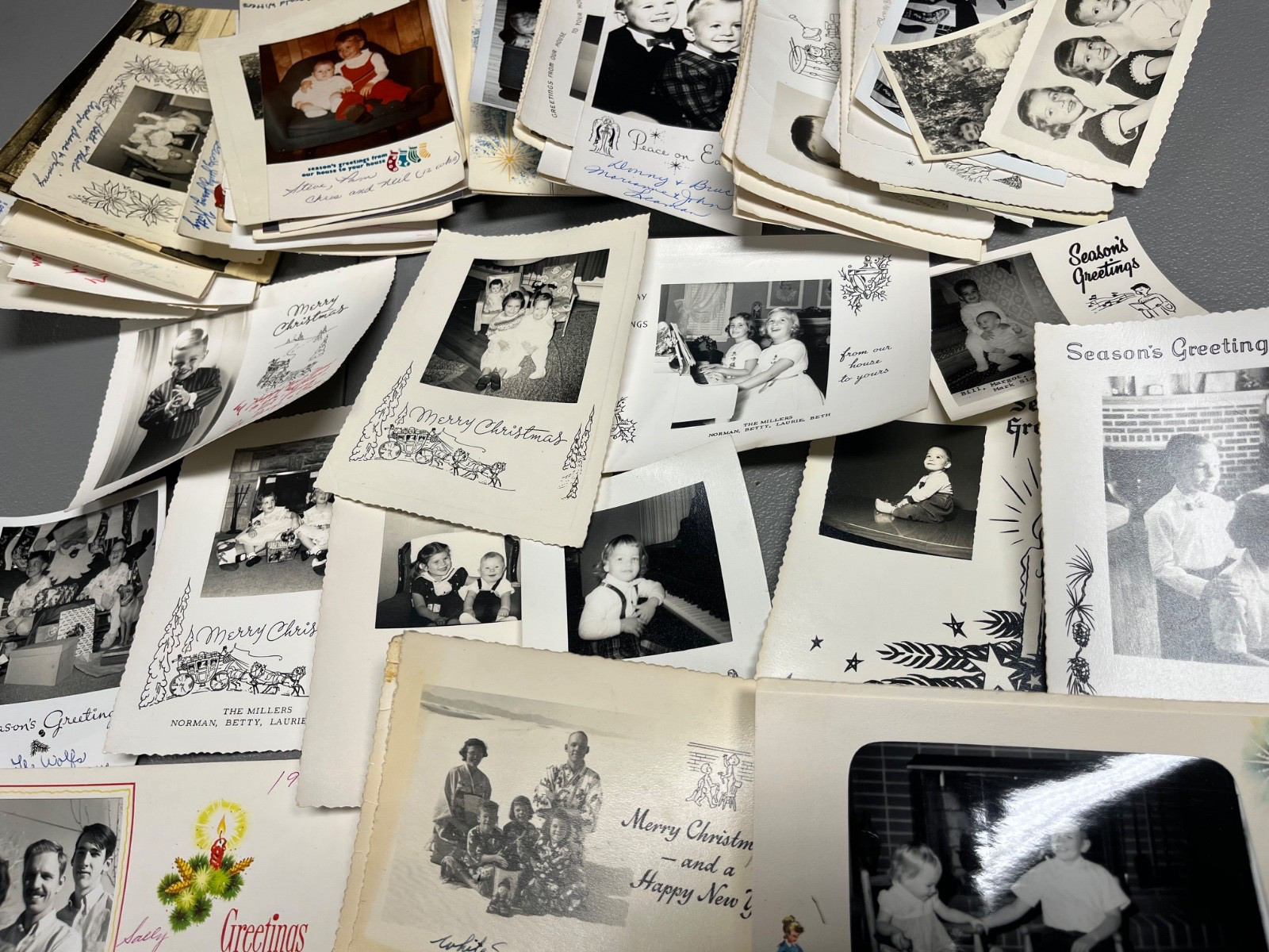 lot of 85 Vintage 1950s Family Christmas Photo Cards Snapshots Ephemera & Photos lot of 85 Vintage 1950s Family Christmas Photo Cards Snapshots Ephemera & Photos