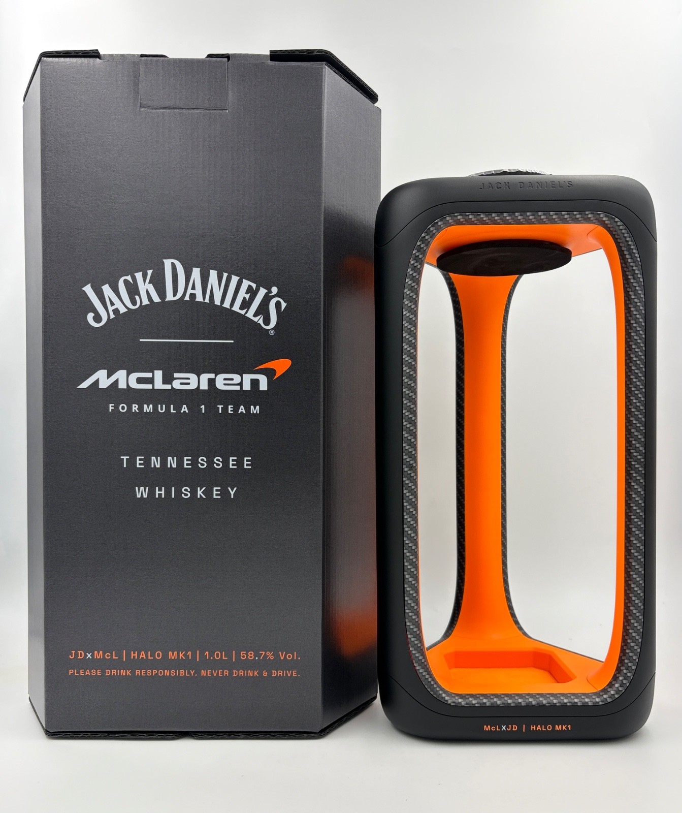 Jack Daniels McLaren F1 Halo MK1 Display Case Box Packaging Only No Bottle Jack Daniels McLaren F1 Halo MK1 Display Case Box Packaging Only No Bottle