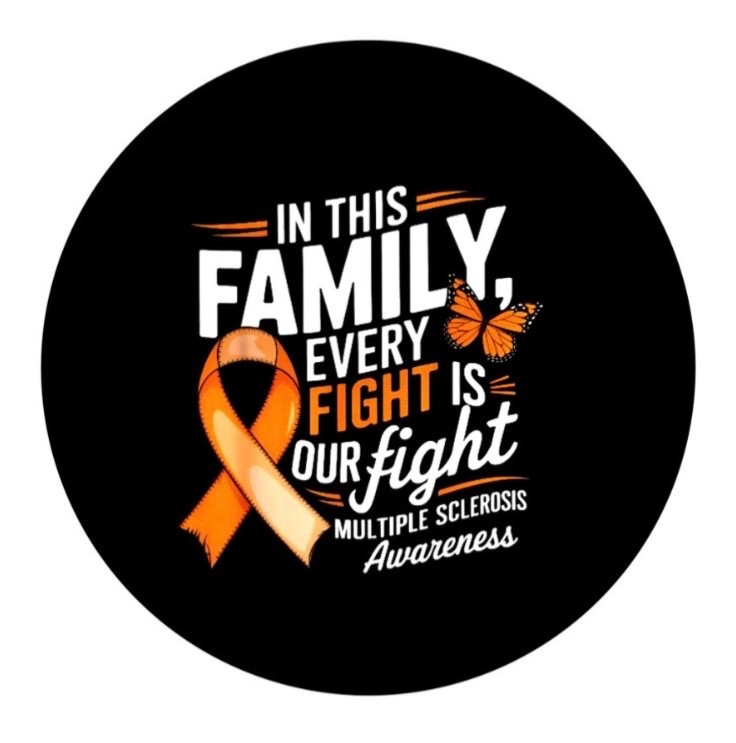 Multiple Sclerosis Family Support MS   2.25”  Pinback Button Pin Badge