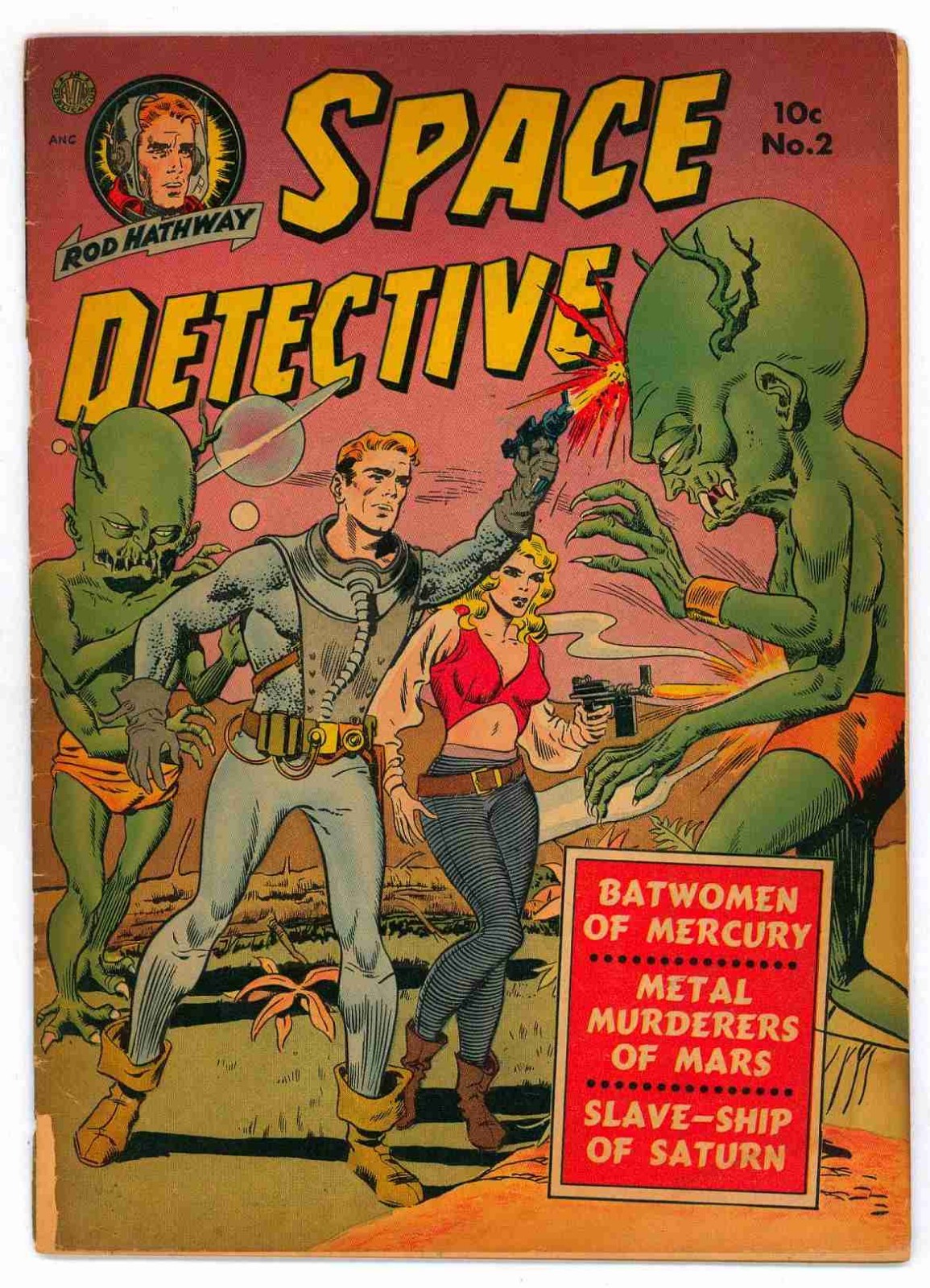 Space Detective #2 G/VG 3.0 Comic Avon Comics 1951 - READ DESCRIPTION Space Detective #2 G/VG 3.0 Comic Avon Comics 1951 - READ DESCRIPTION