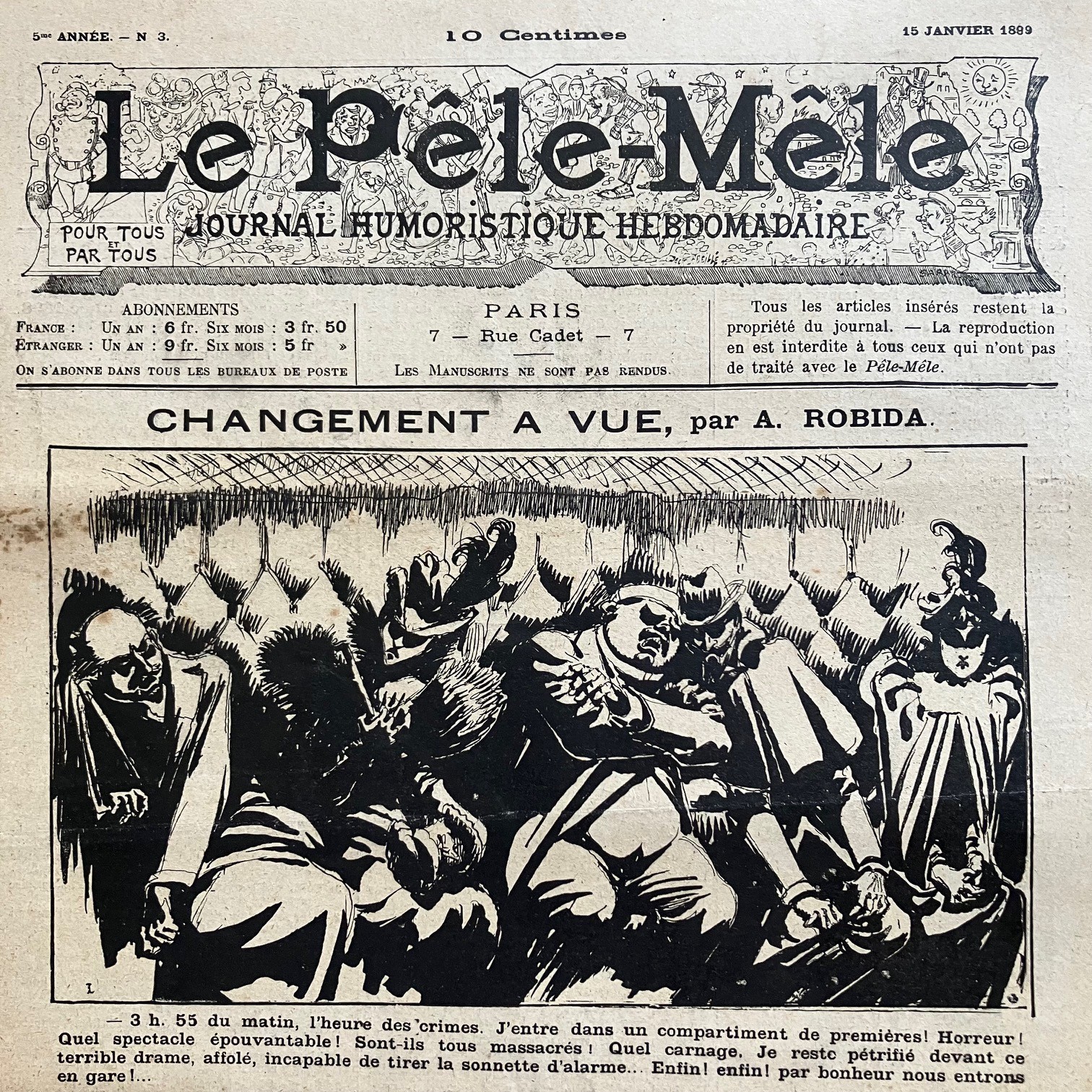 Journal LE PÊLE-MÊLE 15/01/1899 # Weekly Humorous Journal # Robida
