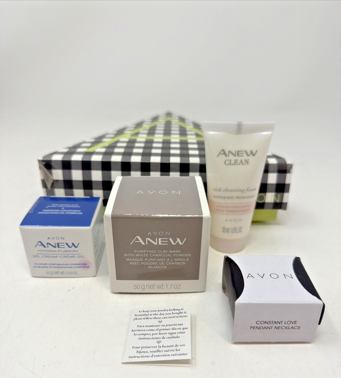 Lot Sealed NIB Avon Anew Products Gift Set Travel Foam Mask Hydra Gel