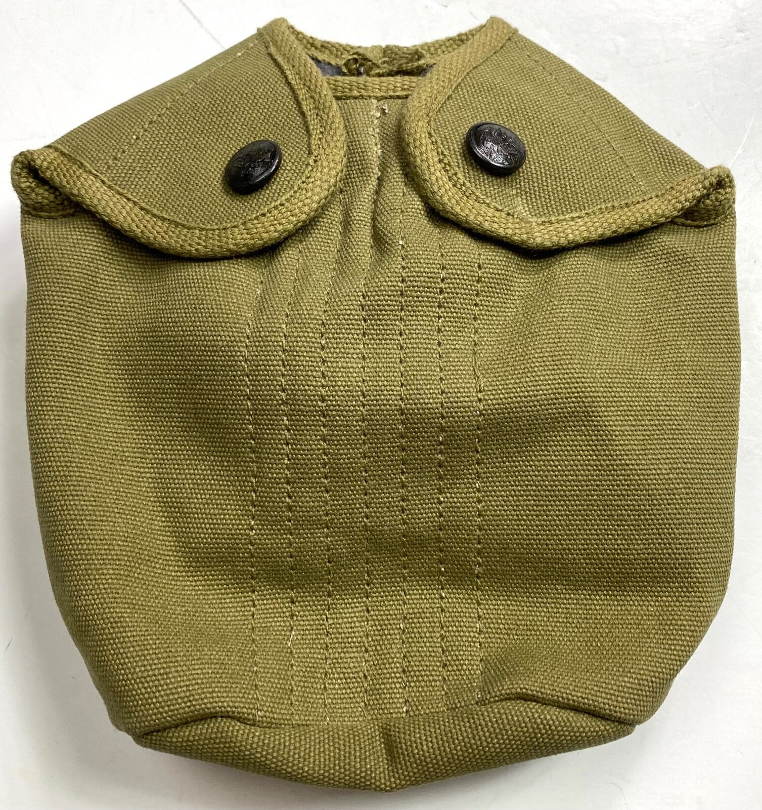 WWI US M1910 EAGLE SNAP CANTEEN COVER-PEA GREEN WWI US M1910 EAGLE SNAP CANTEEN COVER-PEA GREEN