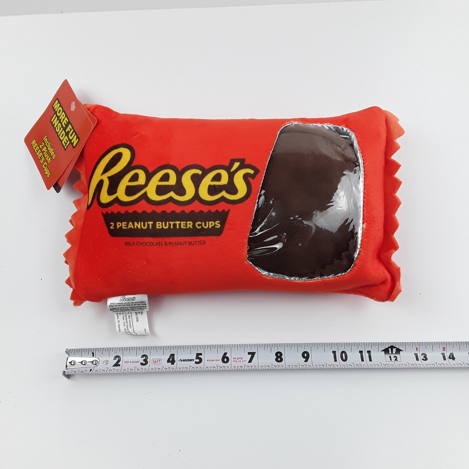 Reese's Peanut Butter Cup Plush Toy Food-Themed Stuffed For Unisex Kids Age 3+