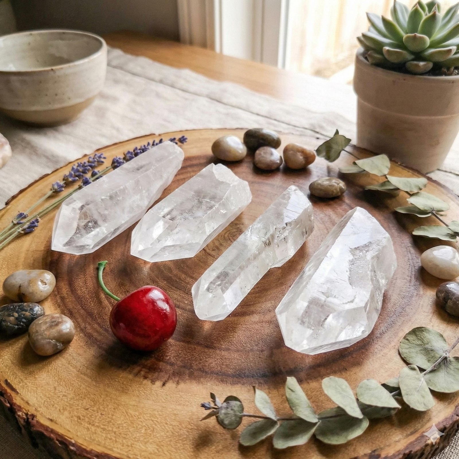 Large Clear Quartz Crystal Point, Rough Raw Gemstone Display Piece Large Clear Quartz Crystal Point, Rough Raw Gemstone Display Piece