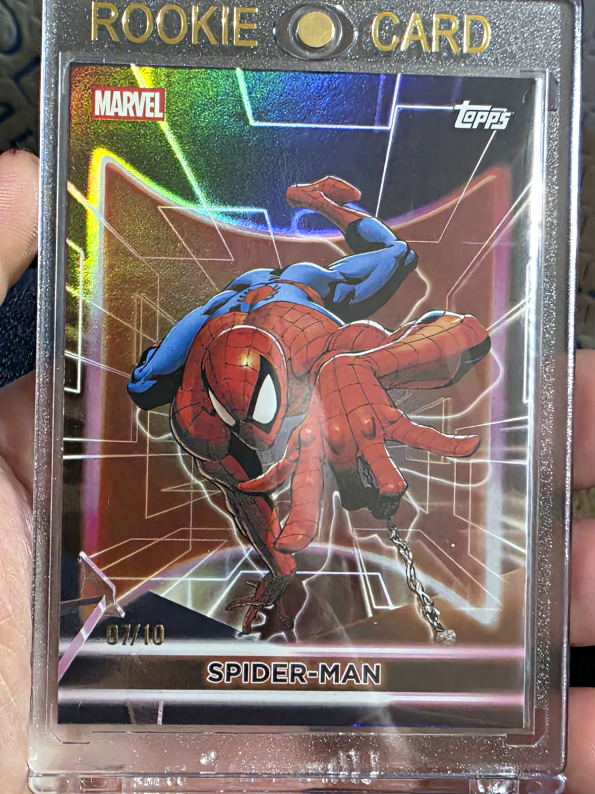Topps 2026 Marvel  Neon Spider-Man  #4 Serial 07/10 True Black Non-Sport Card