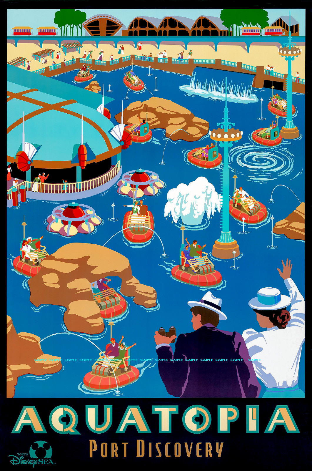 2001 Tokyo DisneySea Aquatopia Port Discovery Attraction Poster 11 x 17 2001 Tokyo DisneySea Aquatopia Port Discovery Attraction Poster 11 x 17