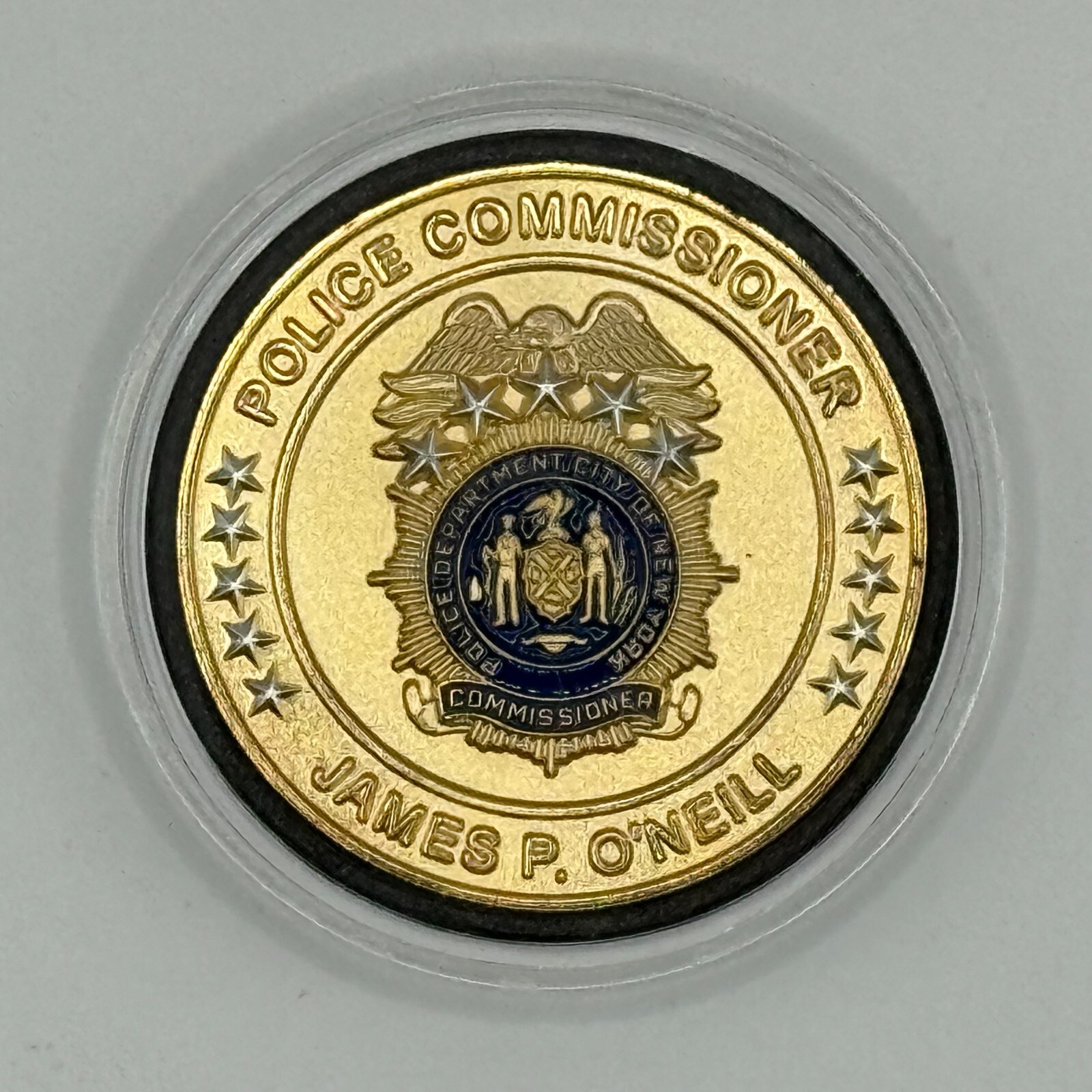 NYPD POLICE COMMISIONER JAMES P O'NEILL GOLD CHALLENGE COIN