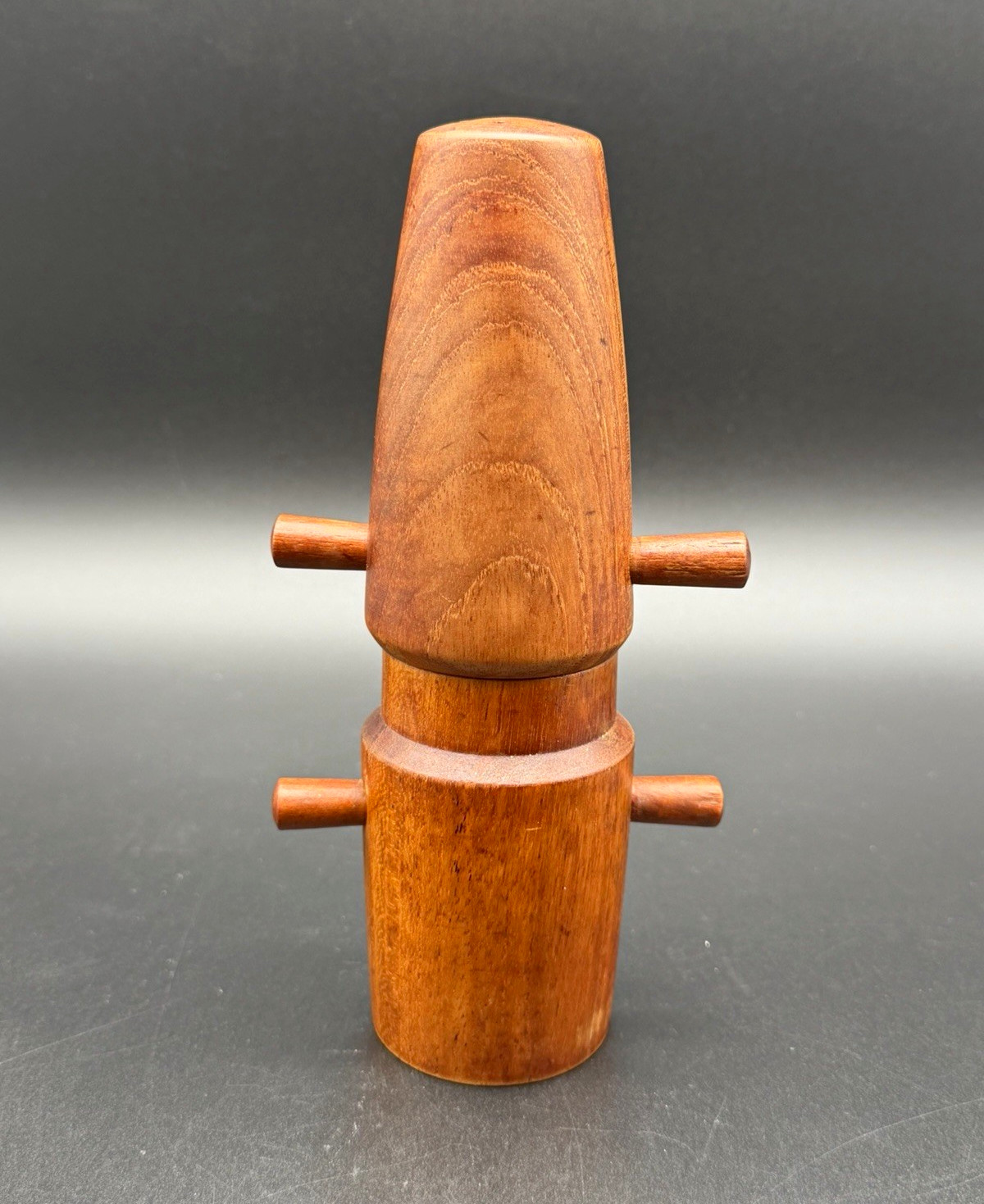 Vintage Dansk Teak Double Barrel Salt Pepper Mill Combo Jens Quistgaard Peugeot
