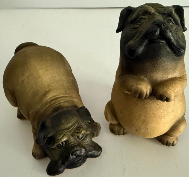 Vintage SANDICAST PUG DOG LIFE LIKE FIGURINES 5