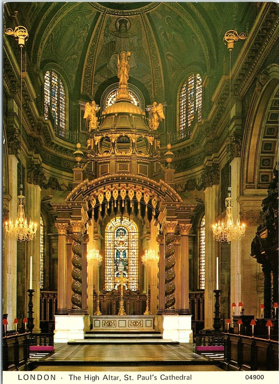 postcard The High Altar St. Paul\'s Cathedral London Charles Skilton Series 1796