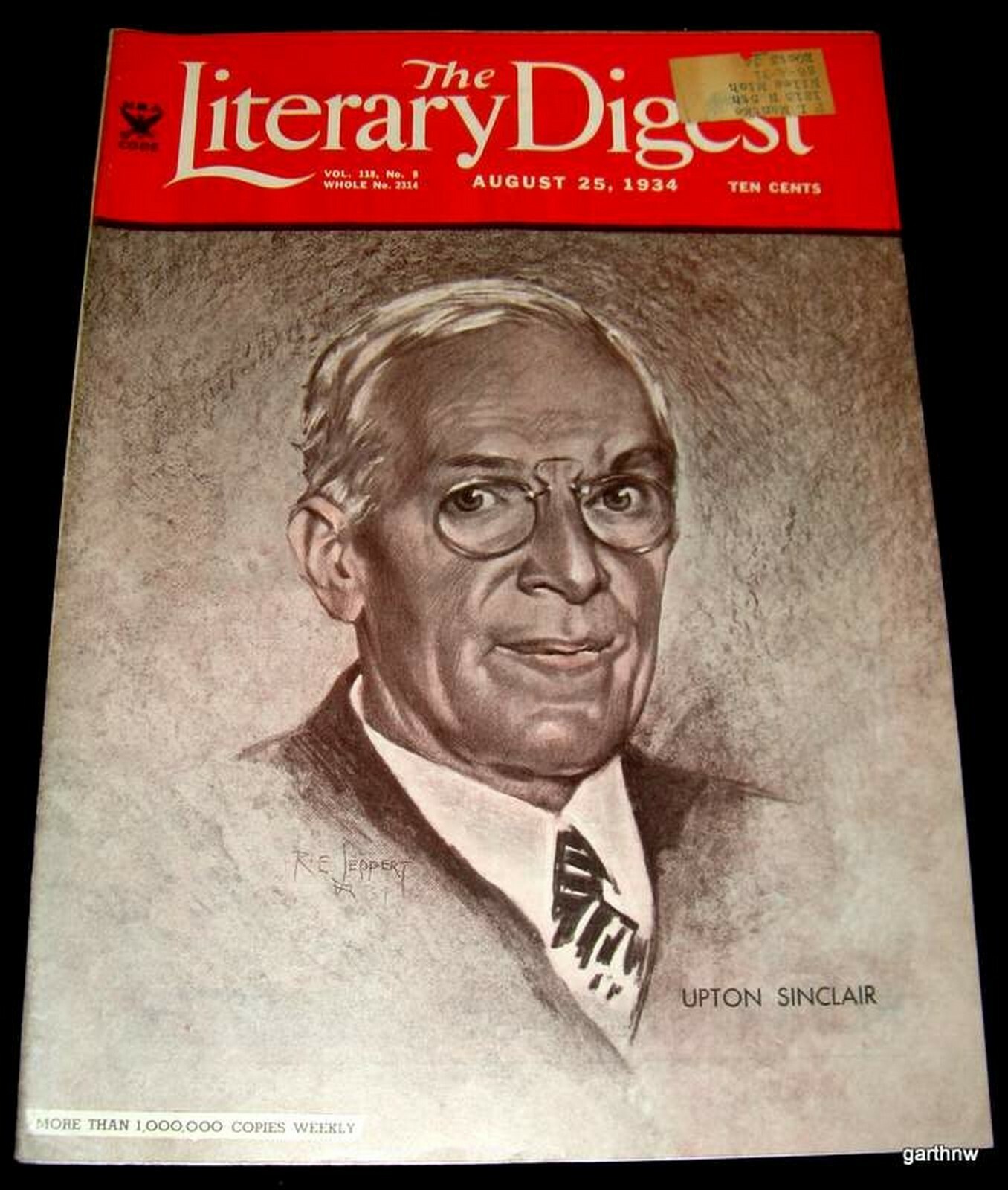 UPTON SINCLAIR 1934 RUN FOR CALIFORNIA GOVERNOR ART & ARTICLE FEATURE UPTON SINCLAIR 1934 RUN FOR CALIFORNIA GOVERNOR ART & ARTICLE FEATURE