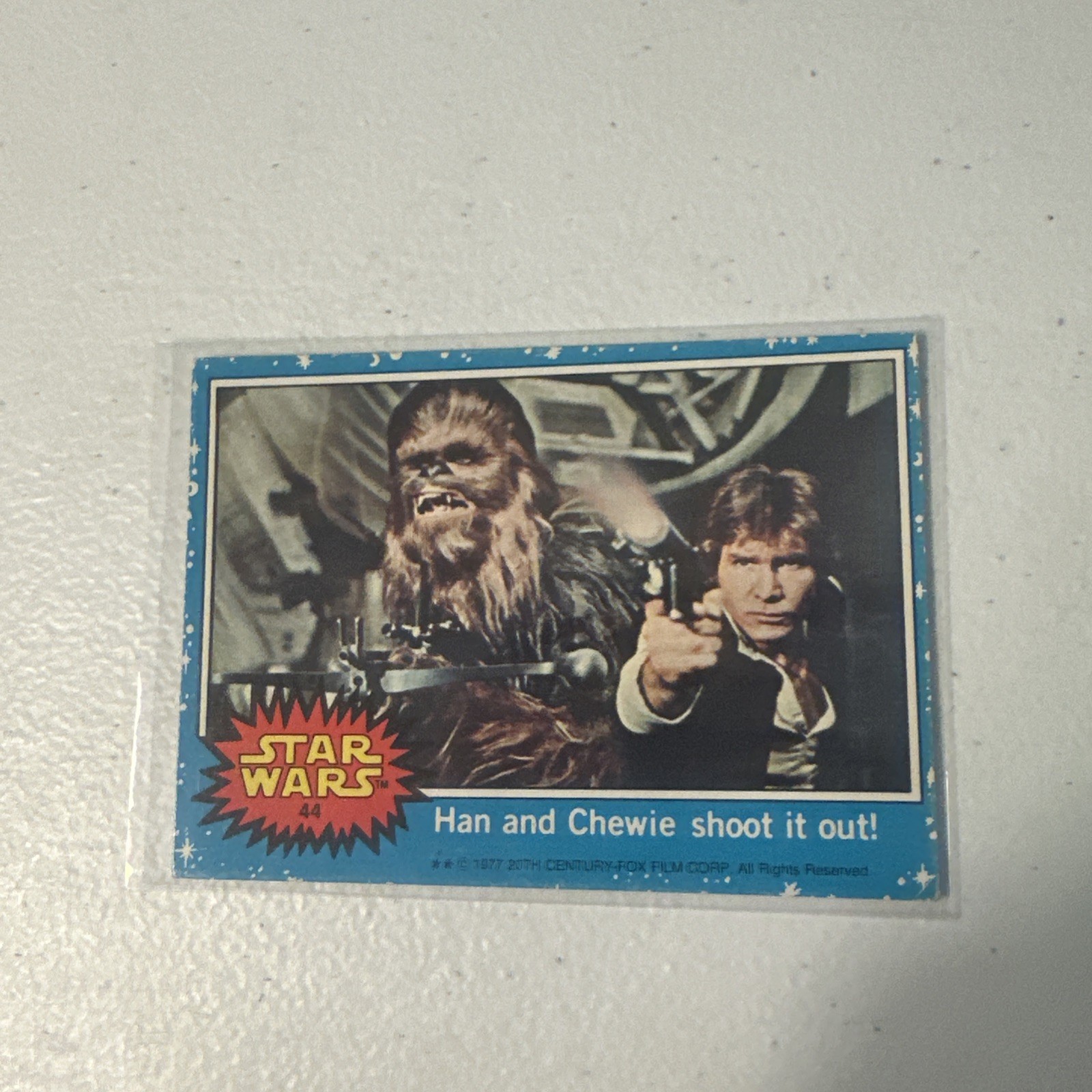 1977 Star Wars U.K. #44 Han and Chewie Shoot It Out EK Edition