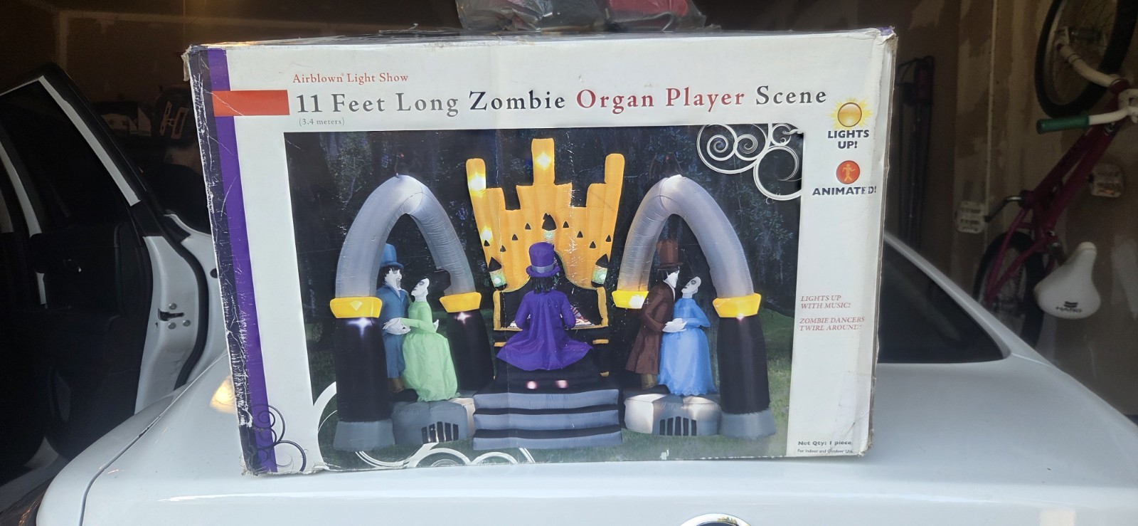 Gemmy Zombie Organ Player Inflatable Airblown 11' ft Halloween Tested - RARE Gemmy Zombie Organ Player Inflatable Airblown 11' ft Halloween Tested - RARE