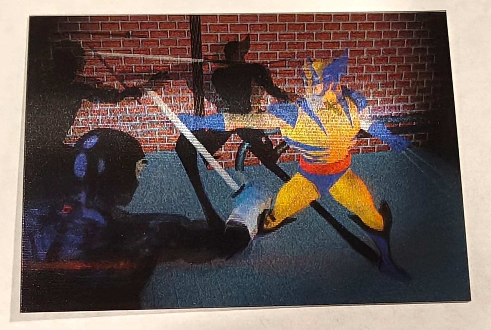 1996 Fleer/SkyBox Marvel Motion Wolverine Logan Promo Trading Card #4 of 4