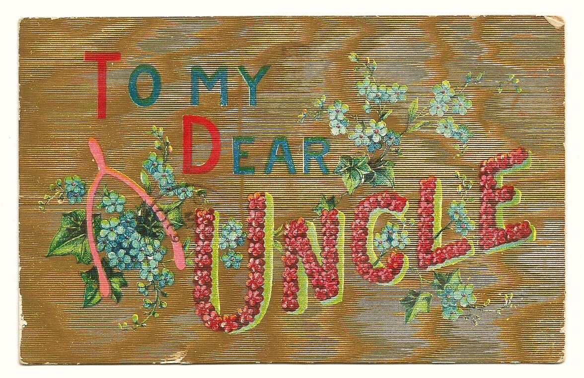 Antique Dear Uncle Greeting Postcard c1909 Buffalo NY