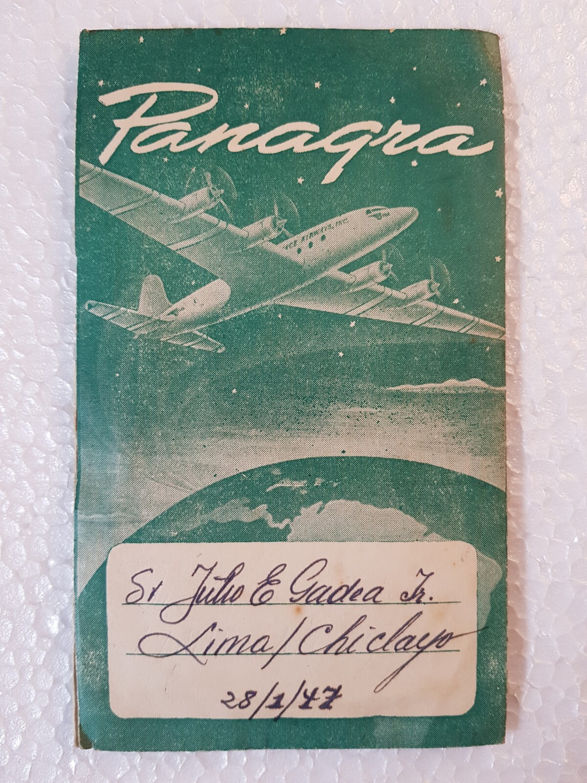 VINTAGE PERU- PANAGRA BROCHURE PAN AMERICAN GRACE AIRWAYS