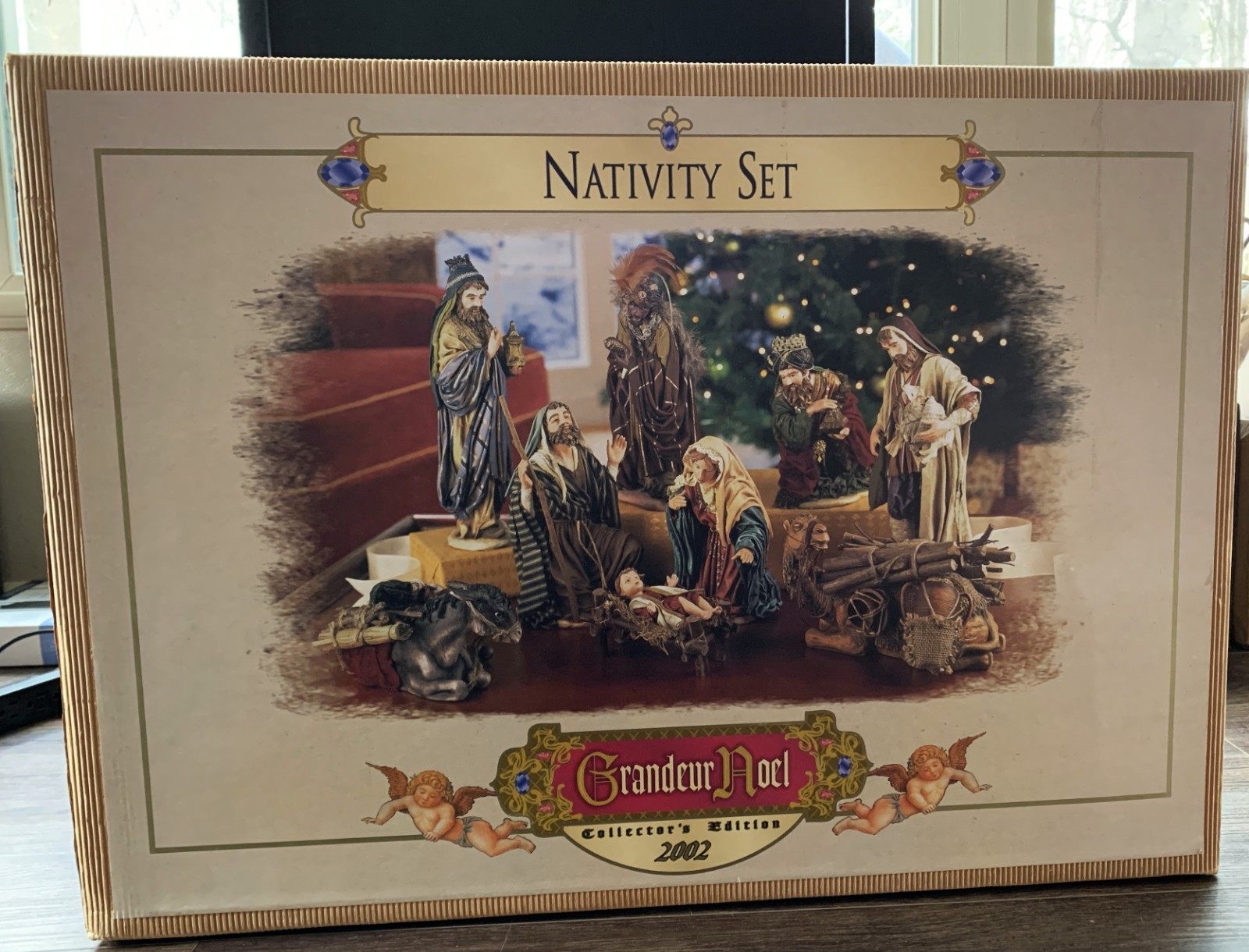 Grandeur Noel Christmas Nativity Set Complete 2002 10 piece